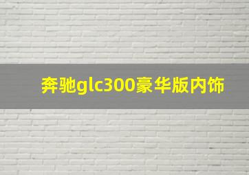 奔驰glc300豪华版内饰