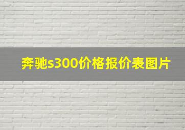 奔驰s300价格报价表图片