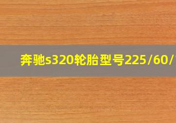 奔驰s320轮胎型号225/60/16