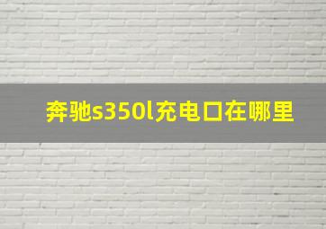 奔驰s350l充电口在哪里