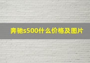 奔驰s500什么价格及图片