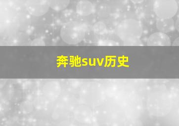 奔驰suv历史