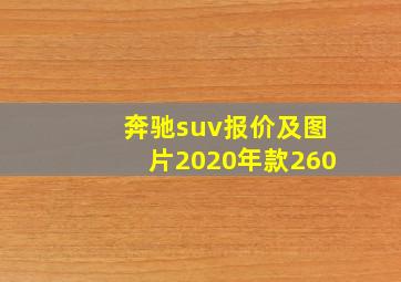 奔驰suv报价及图片2020年款260