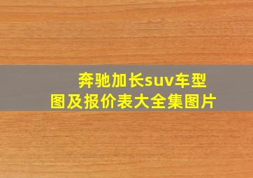 奔驰加长suv车型图及报价表大全集图片