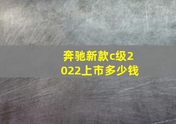 奔驰新款c级2022上市多少钱