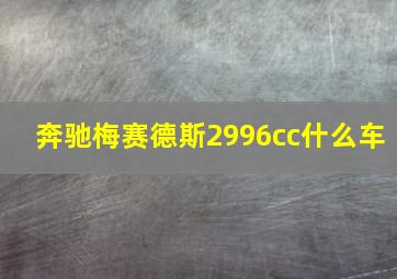 奔驰梅赛德斯2996cc什么车