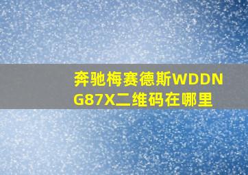 奔驰梅赛德斯WDDNG87X二维码在哪里