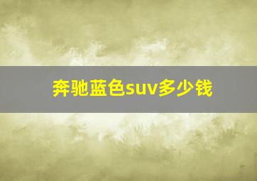 奔驰蓝色suv多少钱