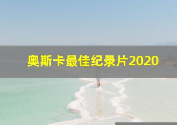 奥斯卡最佳纪录片2020