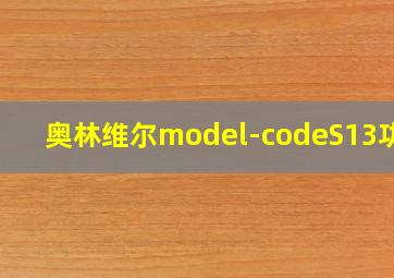 奥林维尔model-codeS13功率