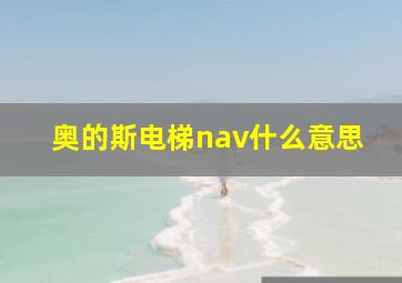 奥的斯电梯nav什么意思