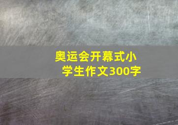 奥运会开幕式小学生作文300字