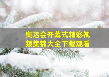 奥运会开幕式精彩视频集锦大全下载观看