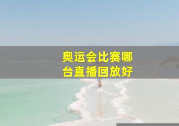 奥运会比赛哪台直播回放好