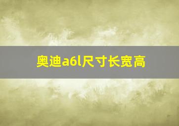 奥迪a6l尺寸长宽高