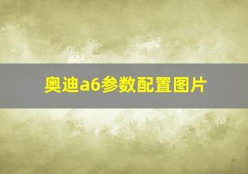 奥迪a6参数配置图片