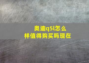 奥迪q5l怎么样值得购买吗现在