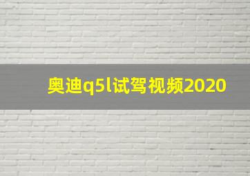 奥迪q5l试驾视频2020