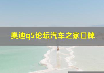 奥迪q5论坛汽车之家口牌