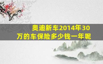 奥迪新车2014年30万的车保险多少钱一年呢