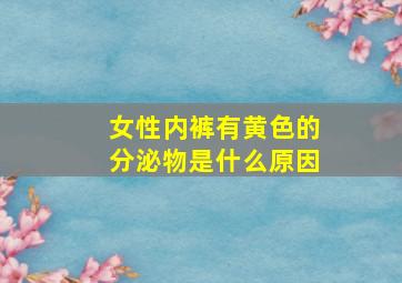 女性内裤有黄色的分泌物是什么原因