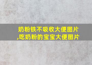 奶粉铁不吸收大便图片,吃奶粉的宝宝大便图片