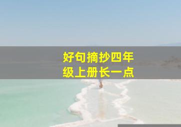 好句摘抄四年级上册长一点