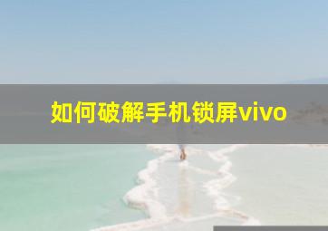 如何破解手机锁屏vivo