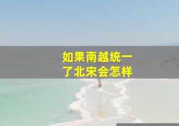 如果南越统一了北宋会怎样