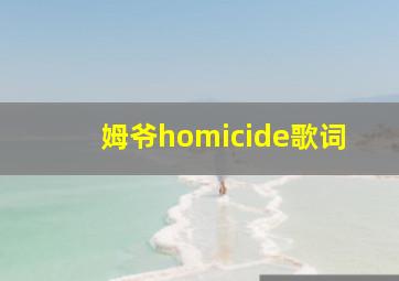 姆爷homicide歌词