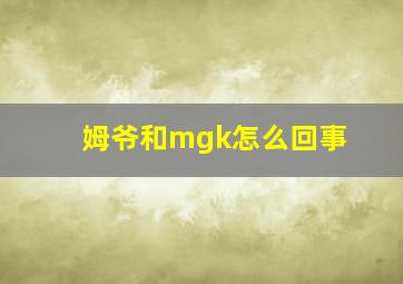 姆爷和mgk怎么回事