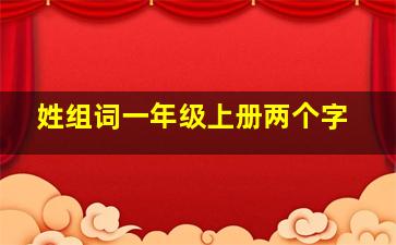 姓组词一年级上册两个字