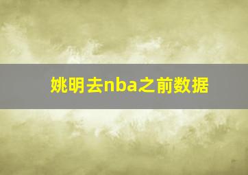 姚明去nba之前数据