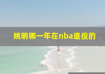 姚明哪一年在nba退役的