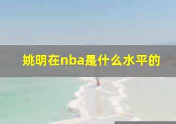 姚明在nba是什么水平的