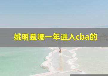 姚明是哪一年进入cba的