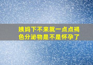 姨妈下不来就一点点褐色分泌物是不是怀孕了