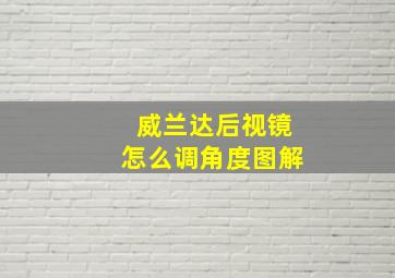 威兰达后视镜怎么调角度图解