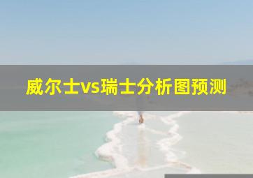 威尔士vs瑞士分析图预测