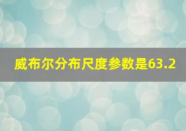 威布尔分布尺度参数是63.2