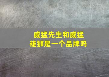 威猛先生和威猛雄狮是一个品牌吗