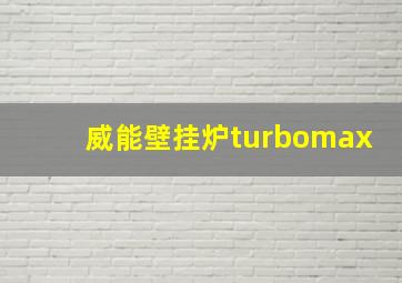 威能壁挂炉turbomax