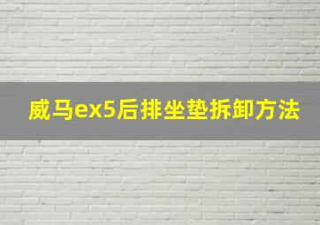 威马ex5后排坐垫拆卸方法