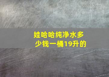 娃哈哈纯净水多少钱一桶19升的