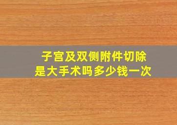 子宫及双侧附件切除是大手术吗多少钱一次