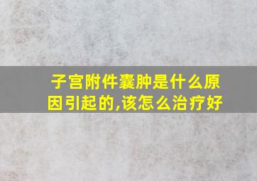 子宫附件囊肿是什么原因引起的,该怎么治疗好