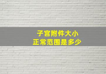 子宫附件大小正常范围是多少