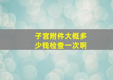 子宫附件大概多少钱检查一次啊