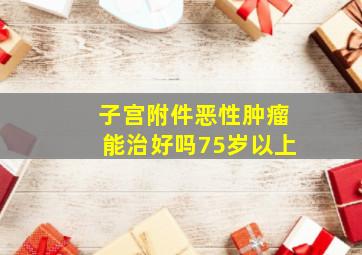 子宫附件恶性肿瘤能治好吗75岁以上