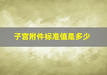 子宫附件标准值是多少